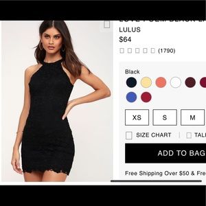 Lulus black lace dress